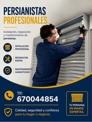 Instalación y reparación de todo tipo de persianas