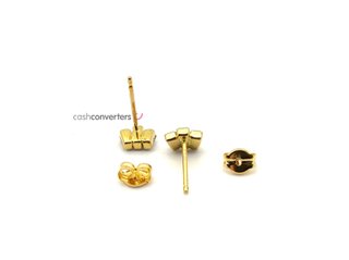 pendientes oro 18k con piedra con circonita