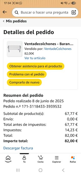 Barandilla de Cama para Seguridad cama adultos.