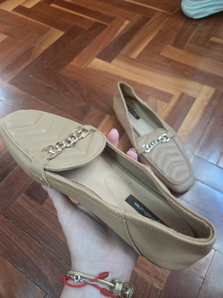 Mocasines Stradivarius Marrón/Beige