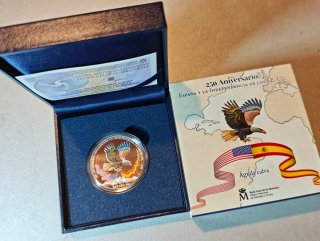 Moneda Águila Calva 10 Euro España 250 Aniversario