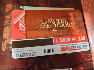 Folder Schede Telefoniche La Storia delle 2 ruote