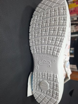 Zueco Feliz Caminar blanco estampado