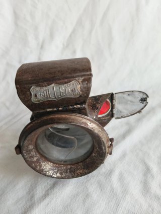 Faro antiguo Miller para bicicleta