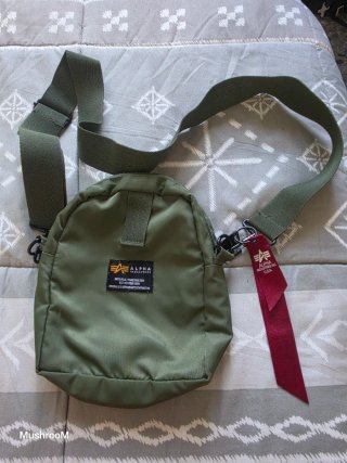Alpha Industries Bolso Cruzado Verde Militar
