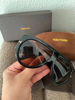 Gafas de sol inspo Tom Ford marrones+packaging