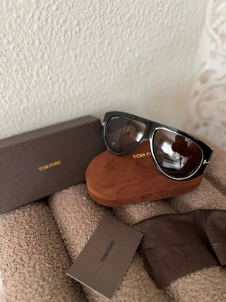 Gafas de sol inspo Tom Ford marrones+packaging