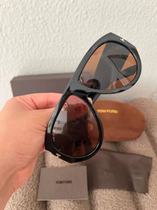 Gafas de sol inspo Tom Ford marrones+packaging
