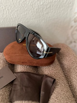 Gafas de sol inspo Tom Ford marrones+packaging