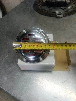 Claxon bocina pito 6V Moto Cromado DC