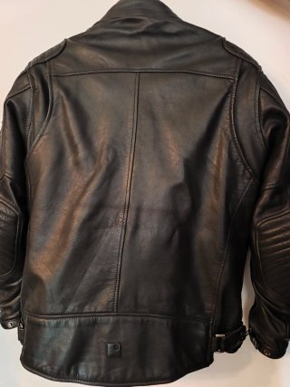 Chaqueta de cuero para moto hombre