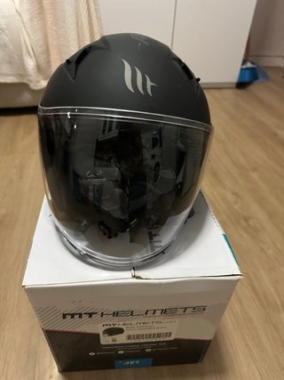 Casco Jet Talla S Negro Mate Marca MT