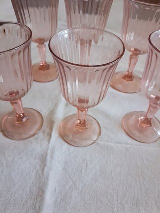 Conjunto de Vidro Rosa