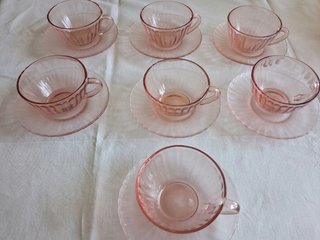 Conjunto de Vidro Rosa