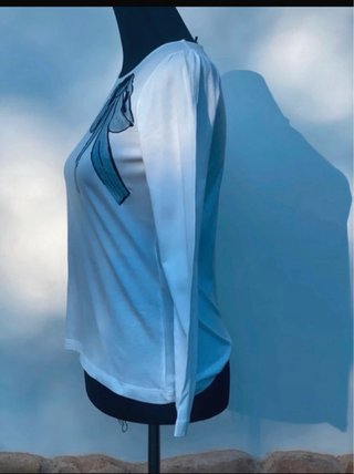 Camiseta Tintoretto blanca con lazo