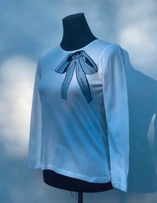 Camiseta Tintoretto blanca con lazo