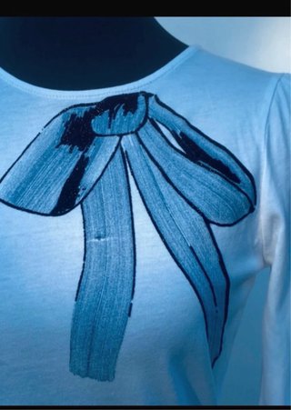 Camiseta Tintoretto blanca con lazo
