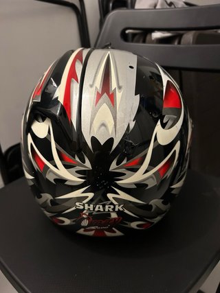 Casco de Moto Shark Negro Rojo talla M