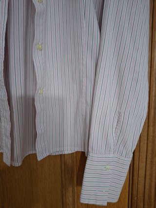 Camisa mujer Tintoretto. Talla S. Negro/gris/rosa