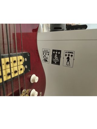 Pedales de guitarra Pin-Up Noir (3 Pegatinas)