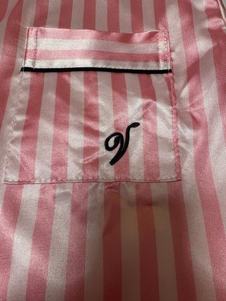 Pijama Victoria's Secret Rayas Rosas