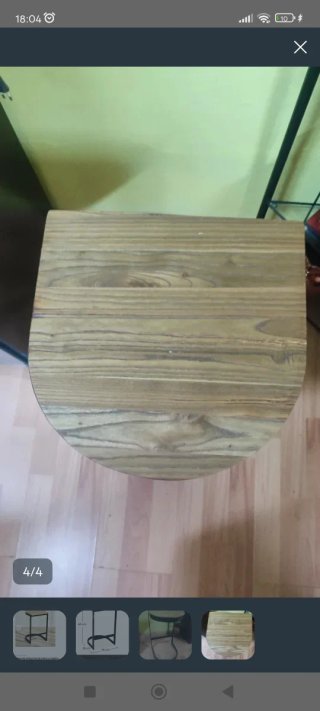 Banqueta industrial metal y madera