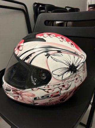 Casco Moto LS2 Flores Rosas talla Xs