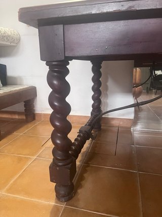 Mesa extensible madera maciza 100x130x80cm