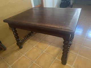 Mesa extensible madera maciza 100x130x80cm