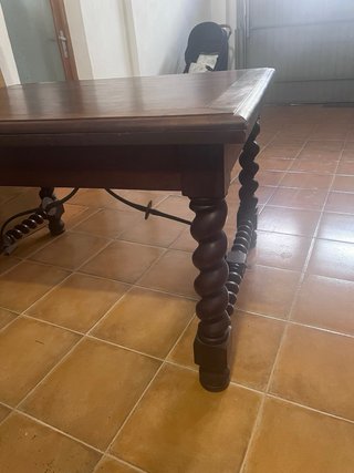 Mesa extensible madera maciza 100x130x80cm