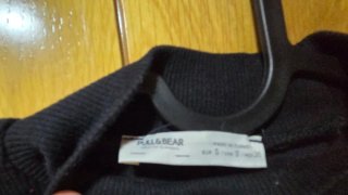 Pull&Bear Top Negro Manga Larga T S
