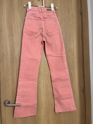 Pantalones campana rosas