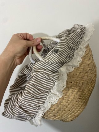 Bolso de playa de mimbre