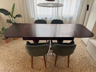 Mesa comedor extensible madera