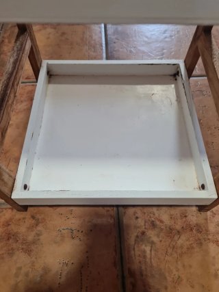 Estantería auxiliar madera y blanco