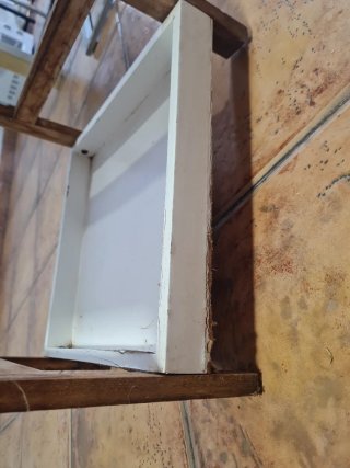 Estantería auxiliar madera y blanco