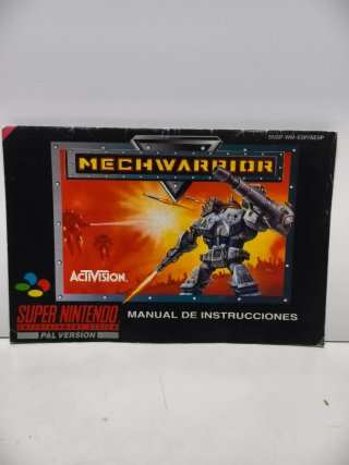 Manual MechWarrior SNES Activision PAL