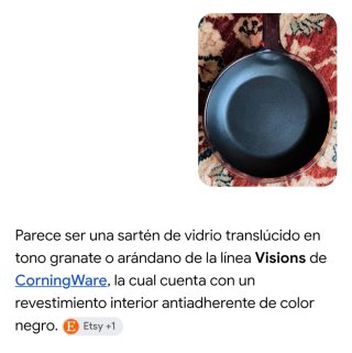 Sartén de vidrio negra y marrón