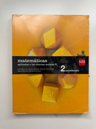 Libro matemáticas sociales segundo bachillerato SM