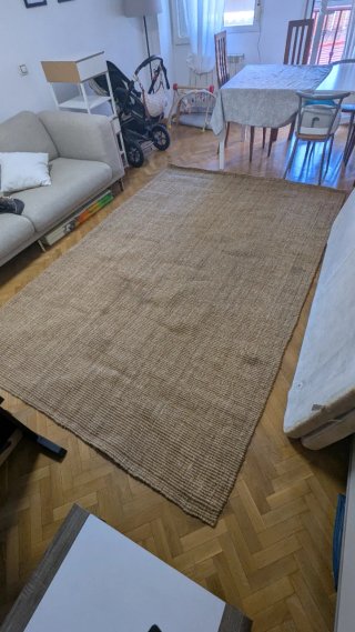Alfombra Yute Natural Beige y Marrón