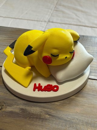 Figura Pikachu Durmiendo Personalizada