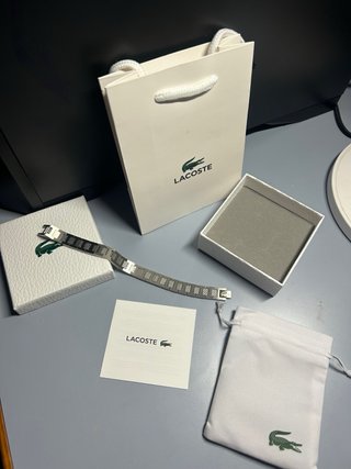 Pulsera Lacoste Hombre Acero Plateada Original