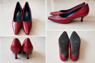 Zapatos Luisa Rojos Tacon Mujer