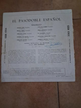 Vinilo LP El Pasodoble Español