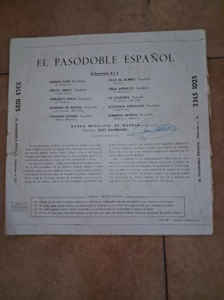Vinilo LP El Pasodoble Español