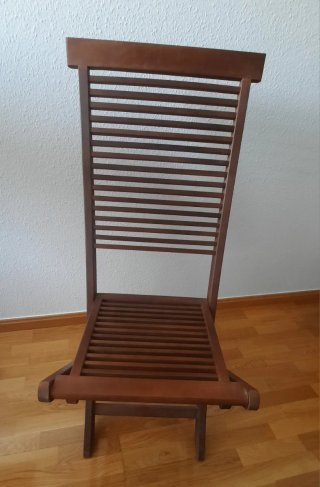 Silla de teca plegable nueva. Plegable