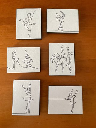 Ccalamite di Ballerine (one line draw)