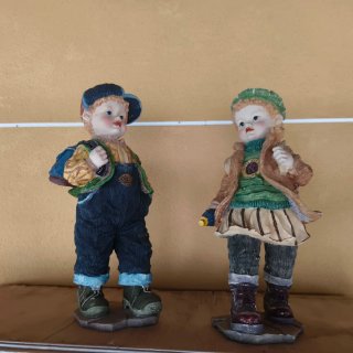 Lote 2 Muñecos Niños Decorativos