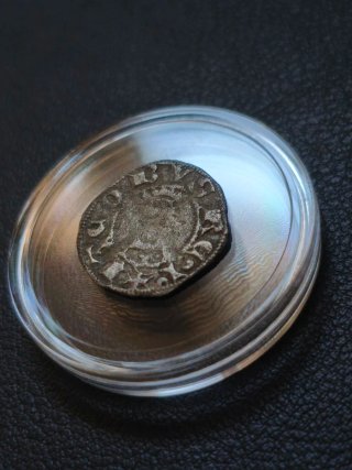Moneda 1 Dinero Jaime II Principado Cataluña Plata