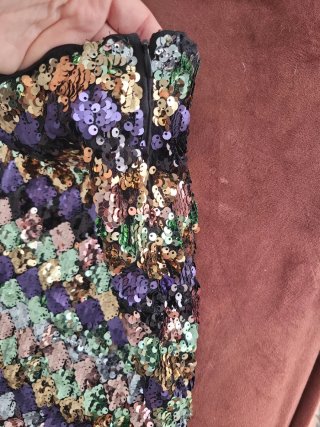 Falda fiesta lentejuelas multicolor